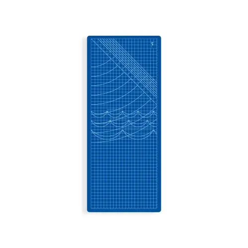 Plansa pentru croi KAI CB-143, 3 straturi PVC, dimensinune 1430x600 mm, efect de autoreparare, inscriptionata, gradata, folosita pe ambele parti