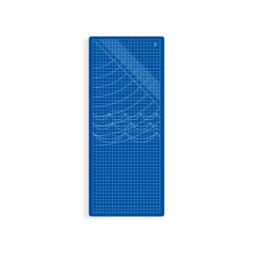Plansa pentru croi KAI CB-143, 3 straturi PVC, dimensinune 1430x600 mm, efect de autoreparare, inscriptionata, gradata, folosita pe ambele parti