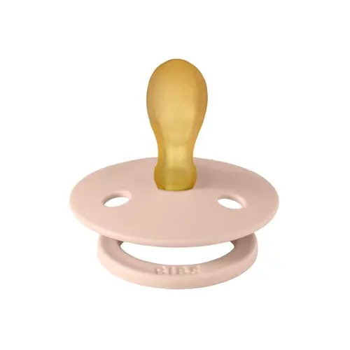 Suzeta Colour Latex, tetina simetrica, 6 luni + Blush, BIBS
