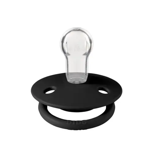 Suzeta De Lux Silicon, tetina rotunda, marime universala 0-3 ani, BIBS (Negru)