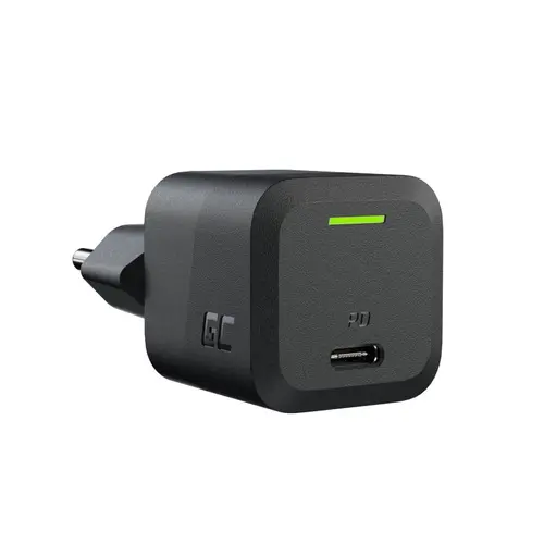 Incarcator compact Green Cell GC PowerGaN 33W pentru Laptop, MacBook, Iphone, Tableta, Nintendo Switch 1x USB-C (Negru)