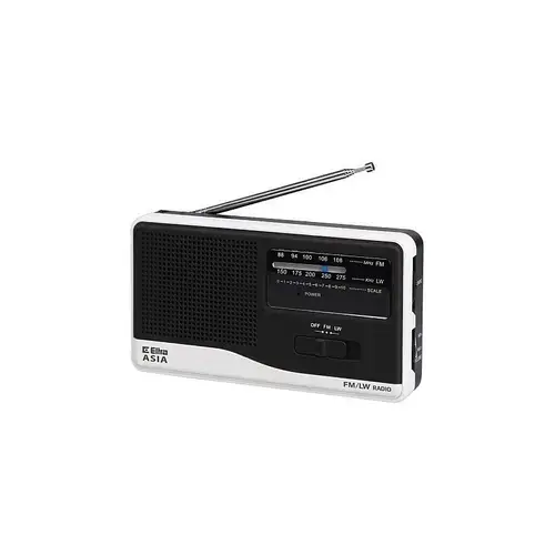 Ceas cu radio Eltra, 155x85x38mm, Alb/Negru
