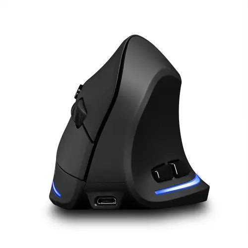 Mouse optic Reincarcabil Vertical Media-Tech VERTIC RF MT1123, Wireless, 5 butoane, Iluminat, Negru