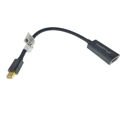 Adaptor Lanberg 40868, miniDisplayPort tata la HDMI mama, lungime 20 cm , rezolutie maxima pana la 1920 x 1200 (1080p) la 60 Hz, Negru