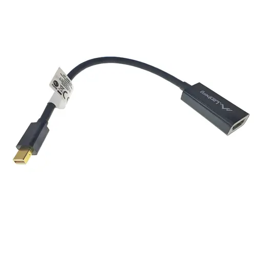 Adaptor Lanberg 40868, miniDisplayPort tata la HDMI mama, lungime 20 cm , rezolutie maxima pana la 1920 x 1200 (1080p) la 60 Hz, Negru