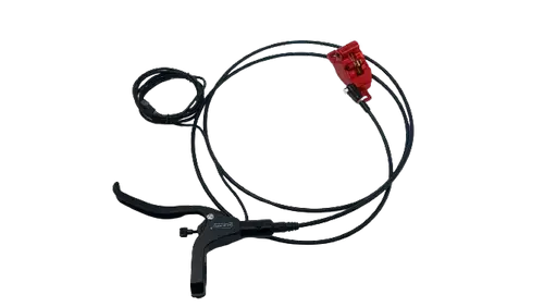 Sistem franare hidraulica stanga etrier + maneta + tub pentru trotinete electrice