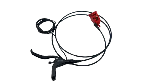 Sistem franare hidraulica stanga etrier + maneta + tub pentru trotinete electrice
