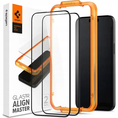 Sticla securizata pentru iPhone 15 Pro, Spigen, Transparent