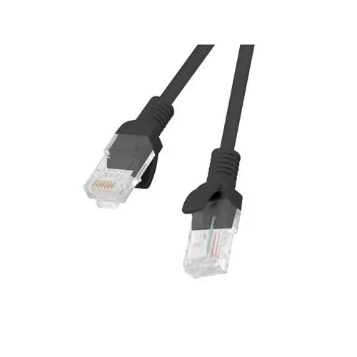 Cablu Patchcord Lanberg RJ45, cat. 5e, UTP, 1m, Negru