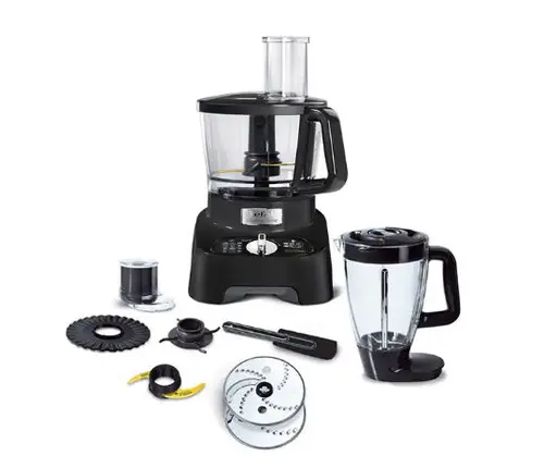Robot de bucatarie Tefal Double Force DO821838, 1000W, PowelixLife, bol 3L, blender 2L, sistem EasyLock (Negru)