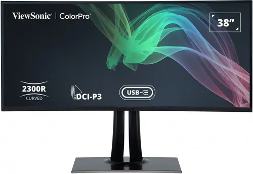 Monitor IPS LED ViewSonic 37.5inch VP3881A, WQHD+ (3840 x 1600), HDMI, DisplayPort, AMD FreeSync, Ecran Curbat, Boxe (Negru)