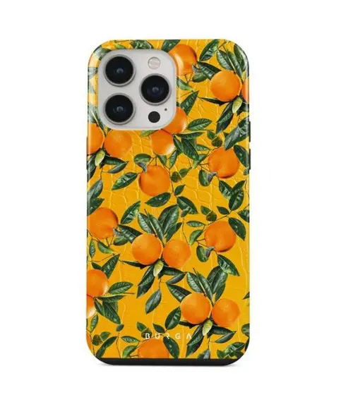 Protectie Spate Burga Dual Layer Orange Lemonade pentru Apple iPhone 14 Pro Max (Multicolor)
