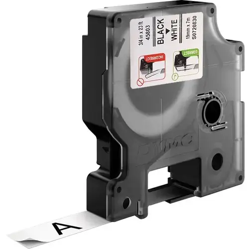 Banda laminata Dymo D1 DY45803, 19mm (Negru/Alb)