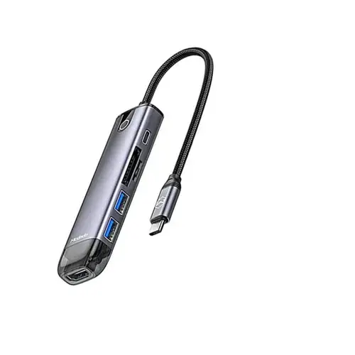 Hub USB Mcdodo HU-7750, 5 in 1 Type-C, USB 3.0 x 3+HDMI+PD (Gri)