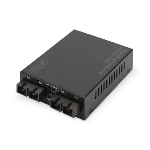 Convertor media de retea Digitus DN-82124 1000 Mbit/s 1310 nm Monomod, Multi-mod Negru