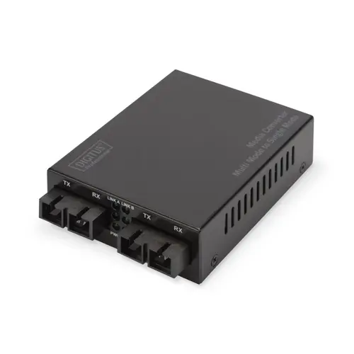 Convertor media de retea Digitus DN-82124 1000 Mbit/s 1310 nm Monomod, Multi-mod Negru