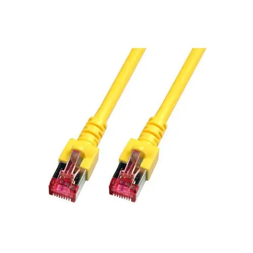 Cablu de retea din fibra optica cu miez de cupru, EFB Elektronik, S/FTP cat6A LSZH 1m, Galben