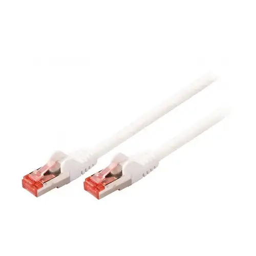 Cablu de retea din fibra optica cu miez de cupru, EFB Elektronik, S/FTP cat6A LSZH 5m, Alb