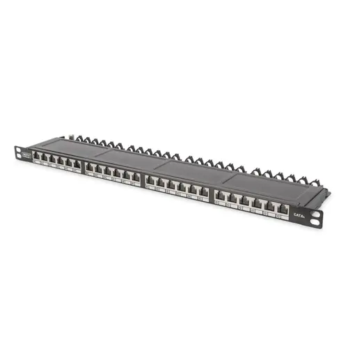 Panou de corectie Digitus DN-91624S-SL-EA, 24 porturi, Negru