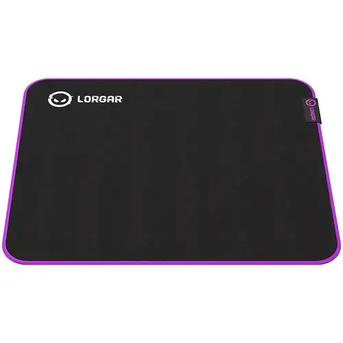Mousepad gaming Lorgar Main 313 360x300, Negru/Mov