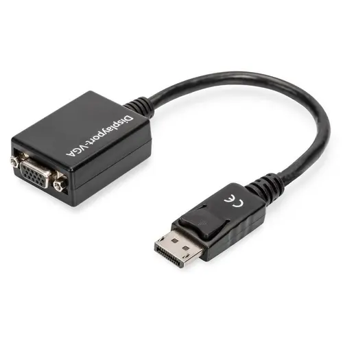 Cablu adaptor/convertor  Assmann AK-340403-001-S, VGA - DisplayPort, 0,15 m