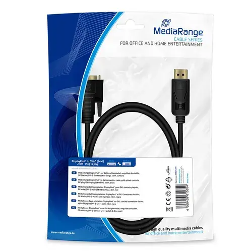Cablu de conectare MediaRange, DisplayPort/DVI, 2 m, Negru