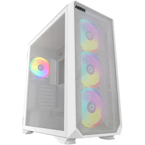 Carcasa AQIRYS Arcturus Pro, Middle Tower, Tempered Glass, RGB (Alb)