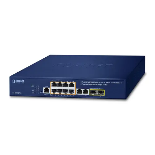 Switch Planet, IPv4/IPv6, Gestionat cu 8 porturi, Albastru
