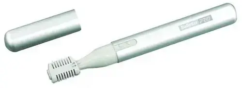 Mini trimmer facial BaByliss Pro FX757E, Pieptene de 2 marimi (Alb)