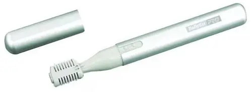 Mini trimmer facial BaByliss Pro FX757E, Pieptene de 2 marimi (Alb)