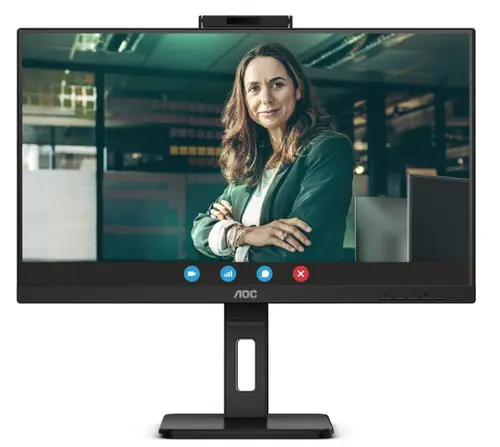 Monitor IPS LED AOC 23.8inch 24P3CW, Full HD (1920 x 1080), Boxe, Pivot (Negru)
