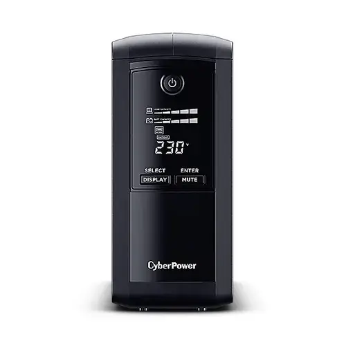 UPS Cyberpower VP1000EILCD, 1000 VA, 550 W, AVR, display LCD, USB, interactiv in linie (Negru_