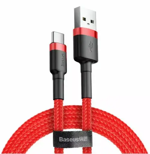 Cablu de date Baseus Cafule, USB la USB-C, Quick Charge , 2A, 2m (Rosu)