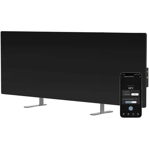 Convector electric de podea/perete AENO AGH0004S, Ecran LED, 700 W, Wi-Fi, Infrarosu (Negru)