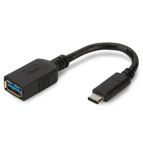 Cablu adaptor Assmann, USB tip C - A (Negru)