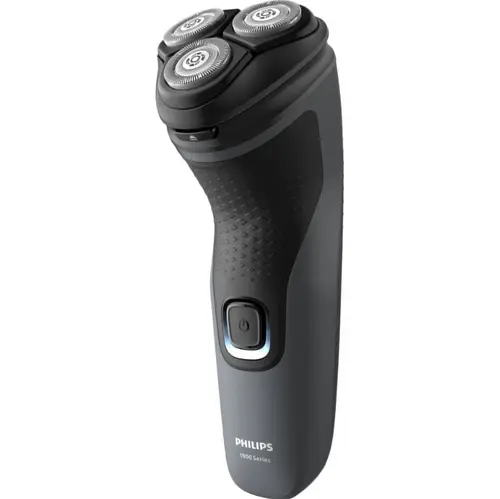 Aparat de ras Philips Shaver Seria 1000 S1142/00, barbierit umed şi uscat, fara fir, capete 4D flexibile, lame autoascutire, 40 min, capac de protectie (Gri)