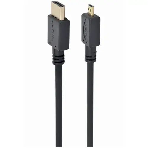 Cablu video Gembird HDMI (T) la Micro-HDMI (T), 4.5m, conectori auriti, Negru, CC-HDMID-15