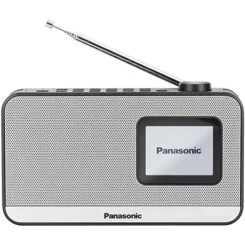 Radio portabil Panasonic RF-D15EG-K, FM, DAB+, Bluetooth, functie ceas, alarma si timer (Negru/Argintiu)