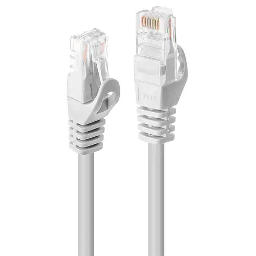 Cablu de retea Lindy 2m Cat.6 U/UTP, conector A: RJ45 Male conector B: RJ45 Male, latime de banda suportata 250MHz, Alb