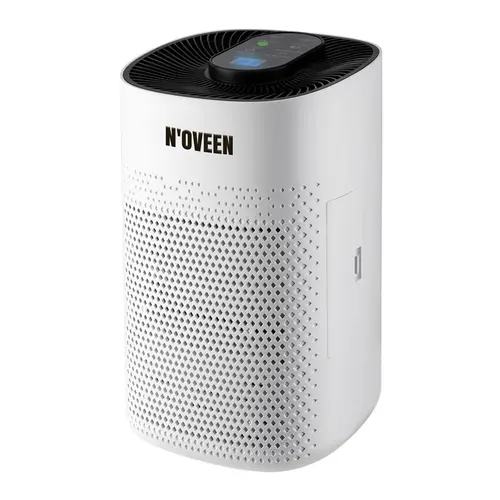 Dezumidificator si purificator de aer NOVEEN DH450, 520ml / 24h, capacitate rezervor 1 l, consum redus de energie, oprire automata, functie de dezghetare, Alb