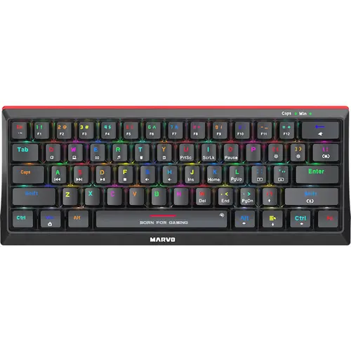 Tastatura Gaming Marvo KG962G RGB Black Red Switch Mecanica, USB (Negru)