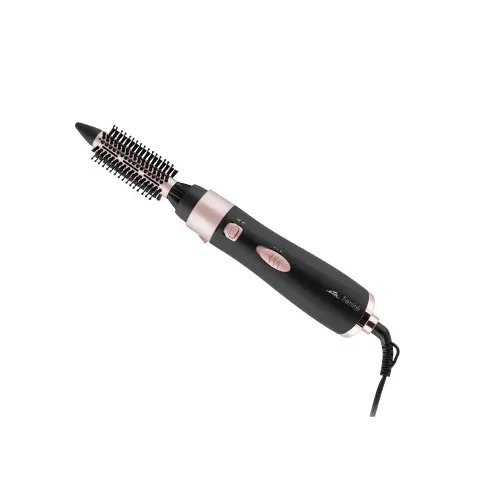 Perie ondulatoare cu aer cald si ionizare ETA Fenite 5321 90010, black edition, 1000 W, 6 accesorii (Negru/Roz)