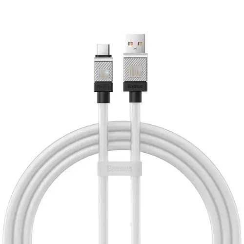 Cablu Date si Incarcare USB-A - USB-C Baseus CoolPlay, 100W, 1m, Alb CAKW000602