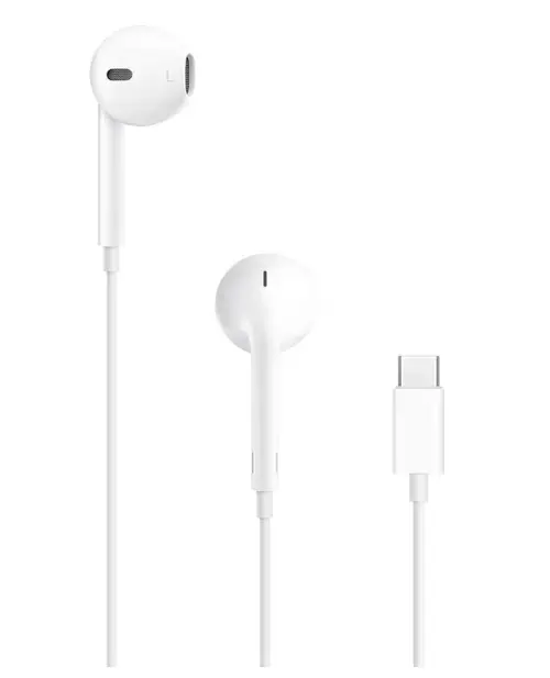 Casti Stereo Apple EarPods MTJY3ZM/A, USB Type-C, In-Ear, Microfon (Alb)