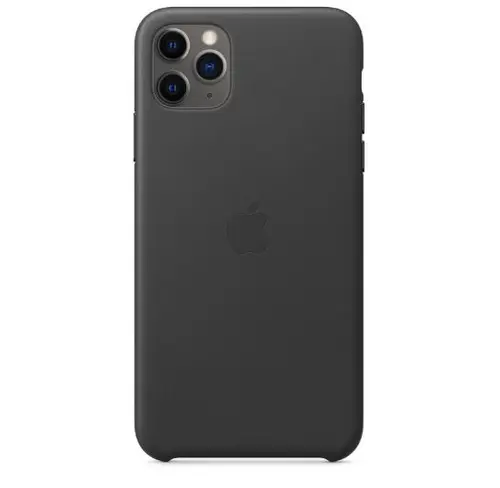 Protectie Spate Apple mx0e2zm/a pentru Apple iPhone 11 Pro Max, Piele naturala (Negru)