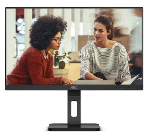 Monitor IPS LED AOC 27inch 27E3QAF, Full HD (1920 x 1080), VGA, HDMI, DisplayPort, Boxe, Pivot (Negru)