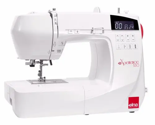 Masina de cusut Elna eXperience 550, 50 cusaturi, Ecran LCD (Alb)