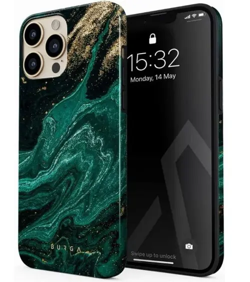 Protectie Spate Burga Dual Layer Emerald Pool pentru Apple iPhone 14 Pro Max (Multicolor)