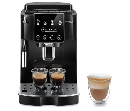 Espressor automat De’Longhi Magnifica Start ECAM 220.21.B, 1450 W, 1.8l, 15 bar, sistem de spumare lapte manual (Negru)
