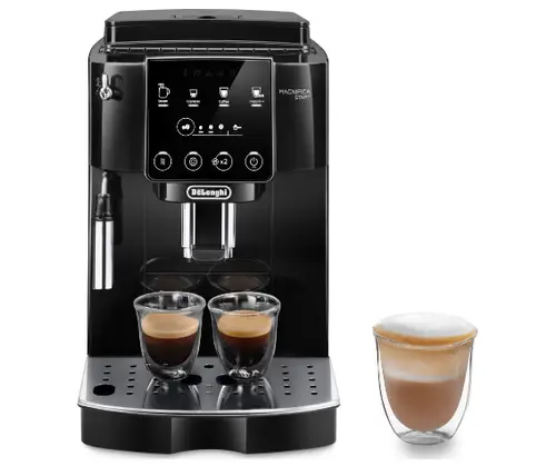 Espressor automat De’Longhi Magnifica Start ECAM 220.21.B, 1450 W, 1.8l, 15 bar, sistem de spumare lapte manual (Negru)